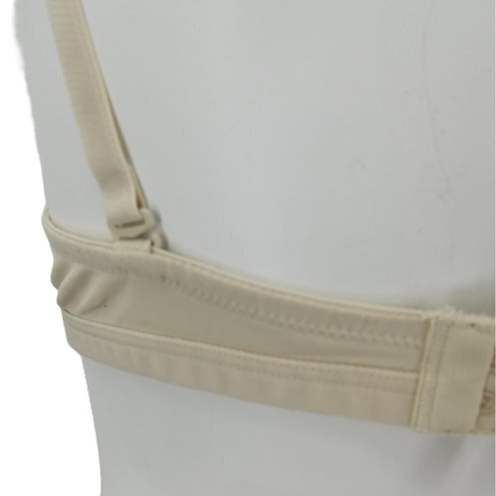 Lands End Soft Cup Bra Size 36B Wire Free Nude Tan Beige Stretch Adjustable - Picture 9 of 10